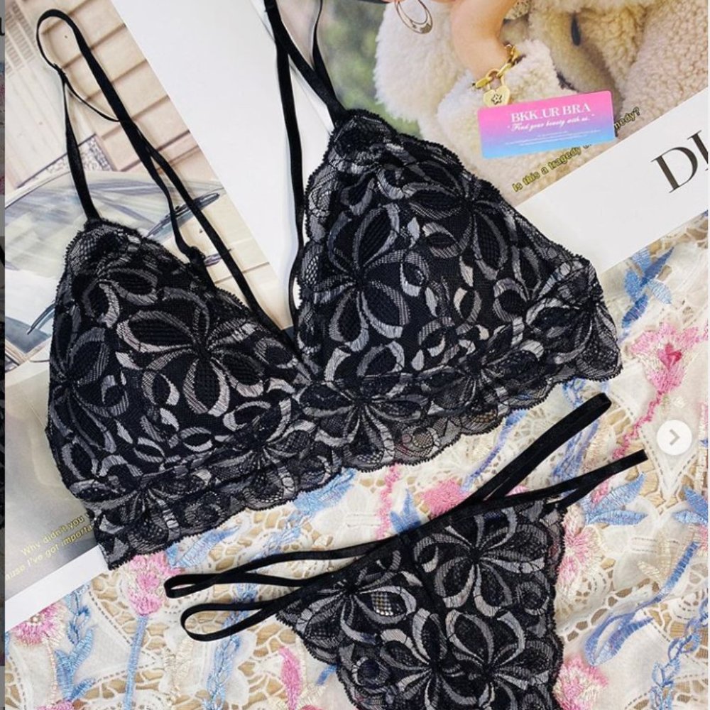 O/S Handmade Lace Bralette Set from Thailand